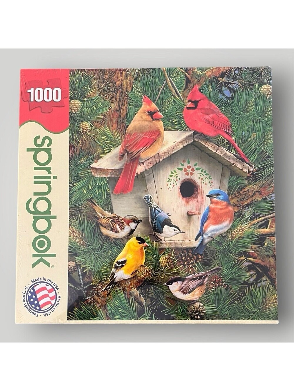 Springbok Colorful Birds Jigsaw Puzzle 1000 Pc Cardinals Finches  Brand New Seal